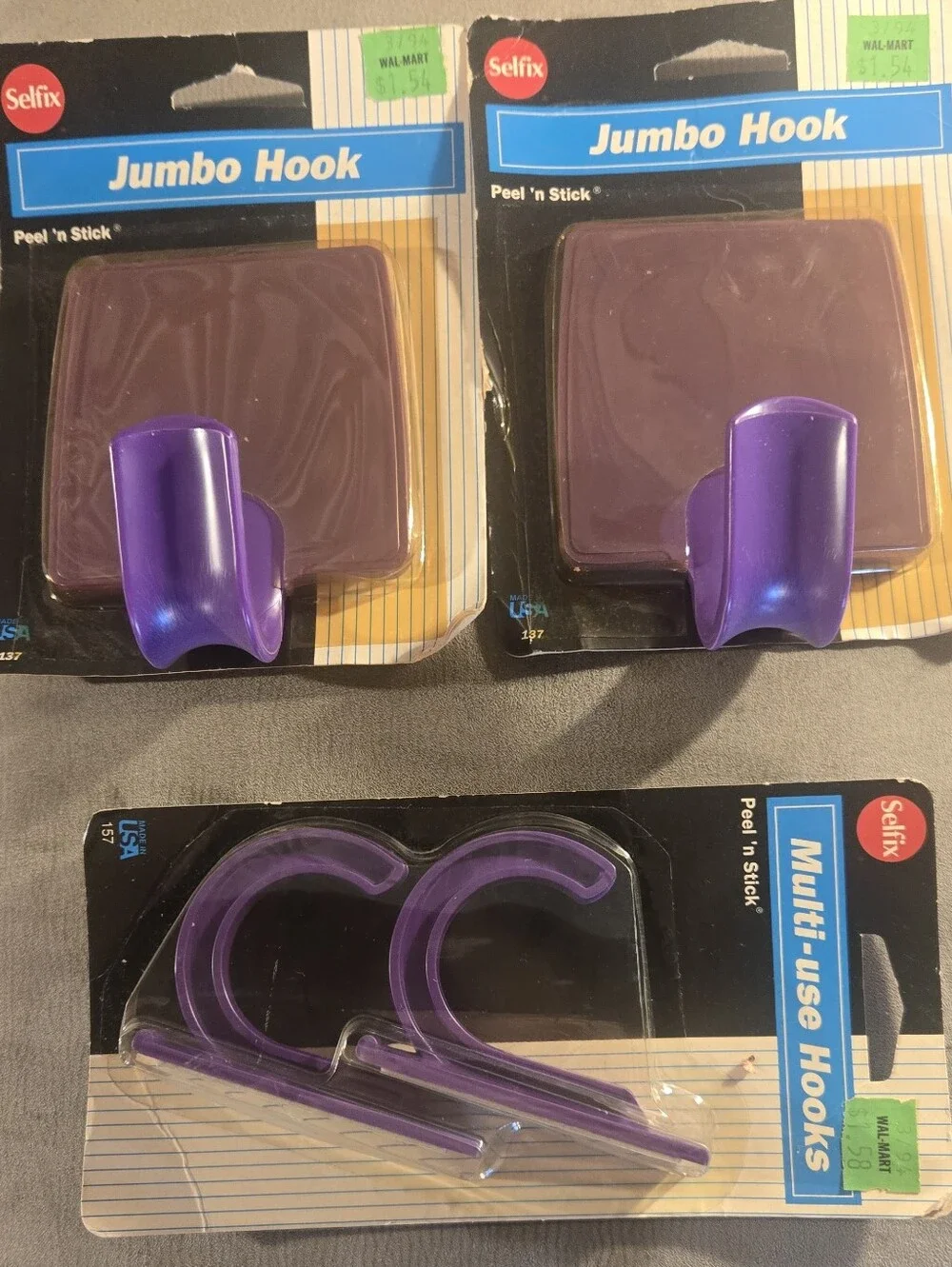 Selfix Purple Over-the-Door Hooks & Racks, Handy Hook Bundle